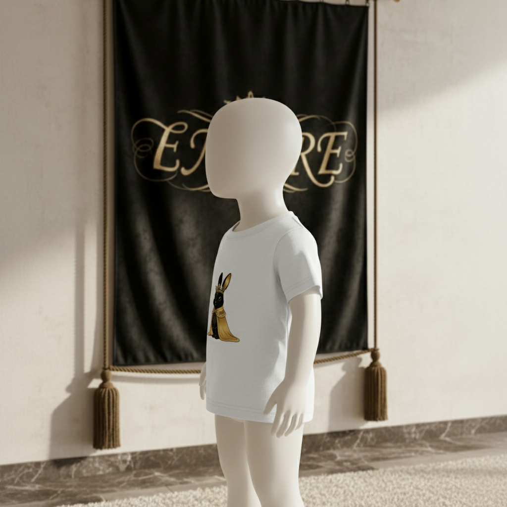 T-shirt bébé fille lapin royal EMPIRE - Vue de profil