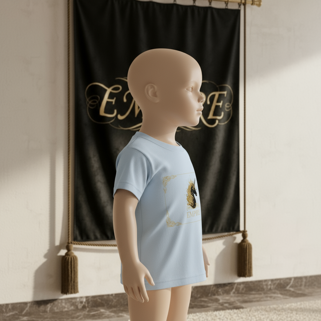 T-shirt bébé fille licorne EMPIRE - Vue de profil