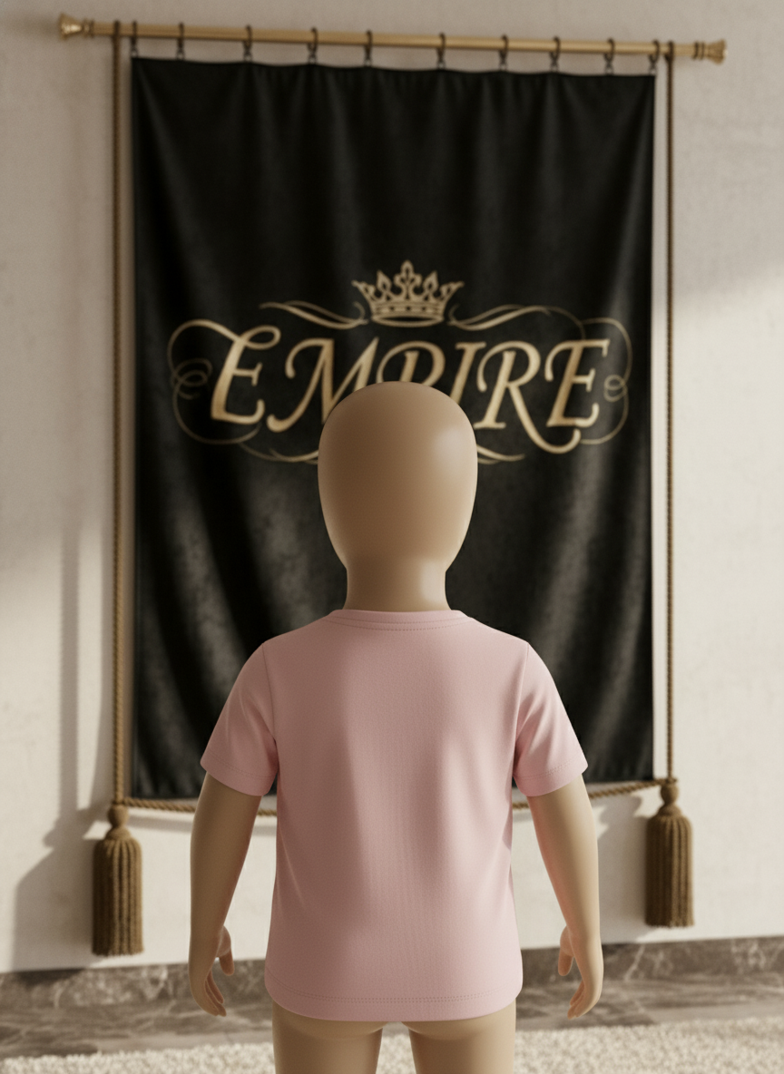 T-shirt bébé fille PRINCESS - Vue de dos corrigée