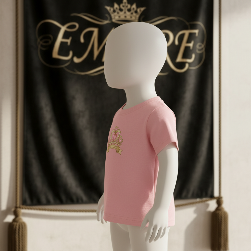 T-shirt bébé fille PRINCESS - Vue de profil