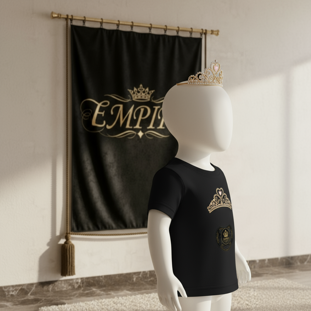 T-shirt bébé fille tiare EMPIRE - Vue de profil