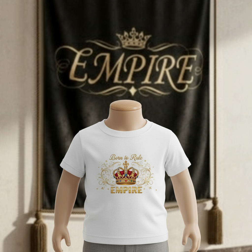 T-shirt bébé garçon Born to Rule EMPIRE - Vue de face