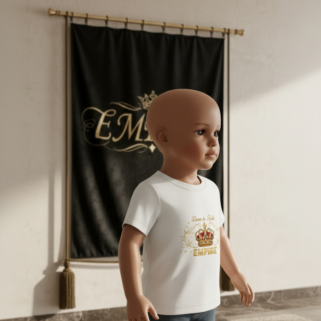 T-shirt bébé garçon Born to Rule EMPIRE - Vue de profil