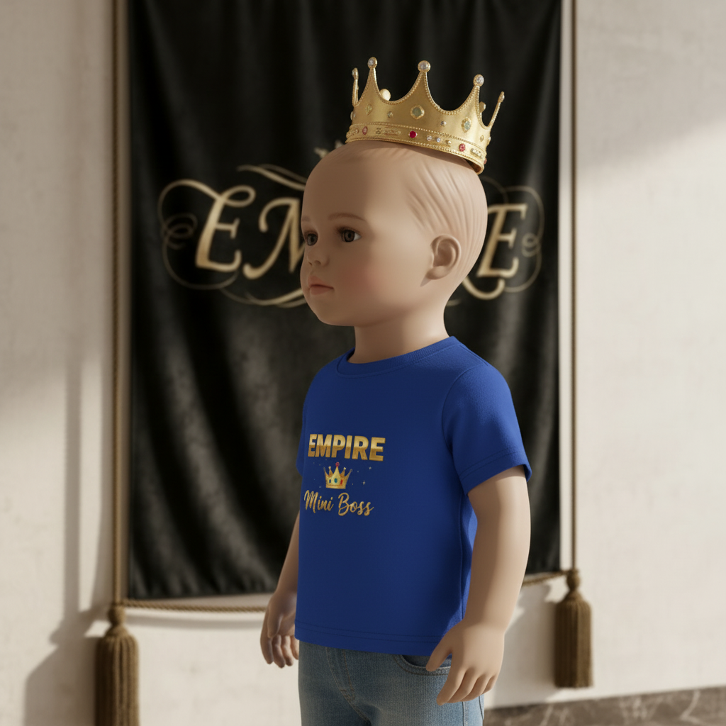 T-shirt bébé garçon EMPIRE Mini Boss - Vue de profil