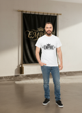 T-shirt blanc EMPIRE avec mur et sol