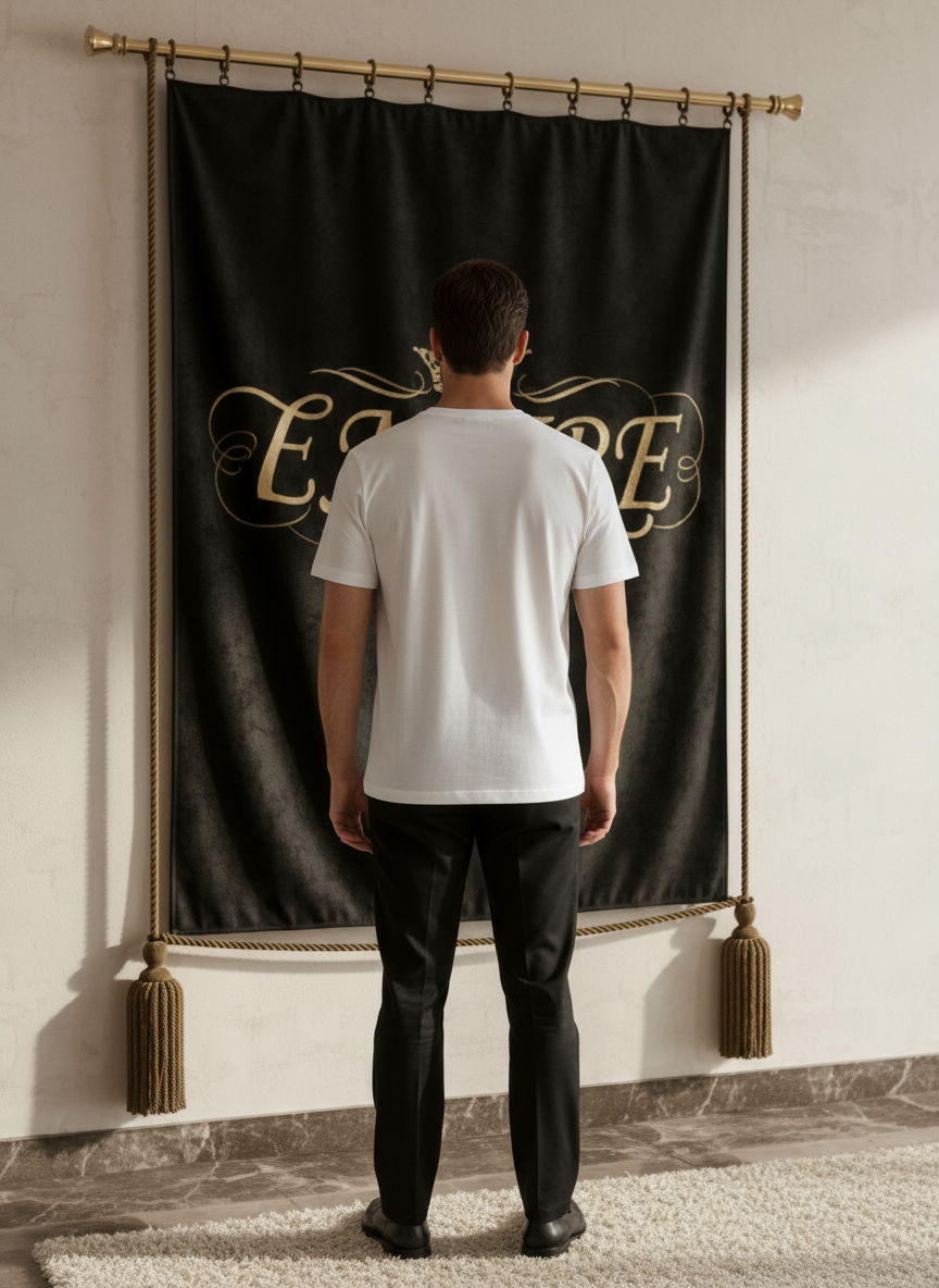 T-shirt blanc EMPIRE homme vue de dos