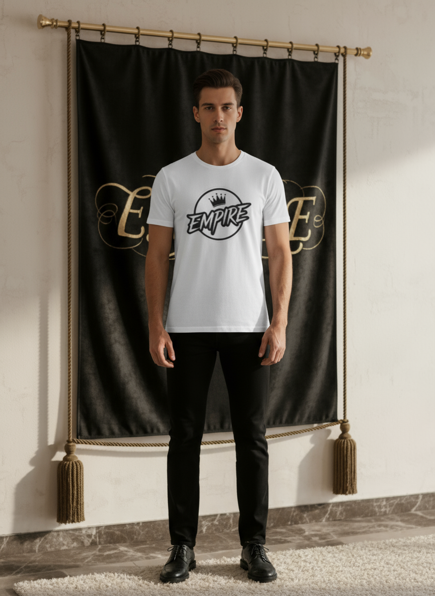 T-shirt blanc EMPIRE homme vue de face