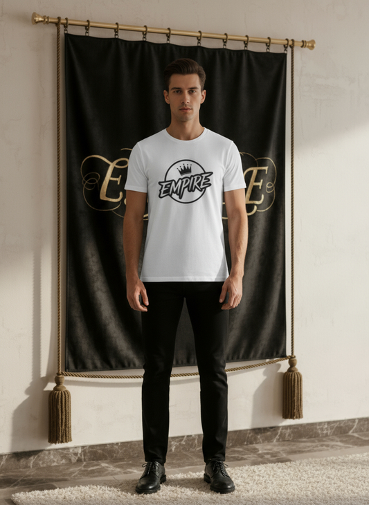 T-shirt blanc EMPIRE homme vue de face