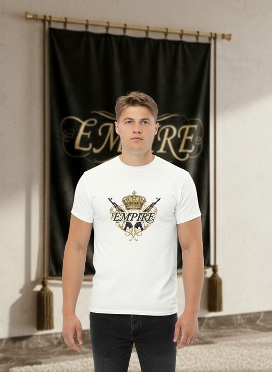 T-shirt blanc EMPIRE homme vue face
