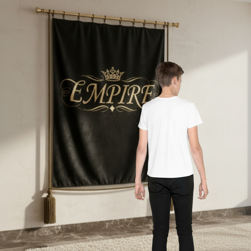 T-shirt blanc EMPIRE lion - Vue de dos