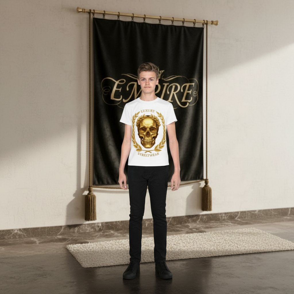 T-shirt blanc Luxury Streetwear - Vue de face