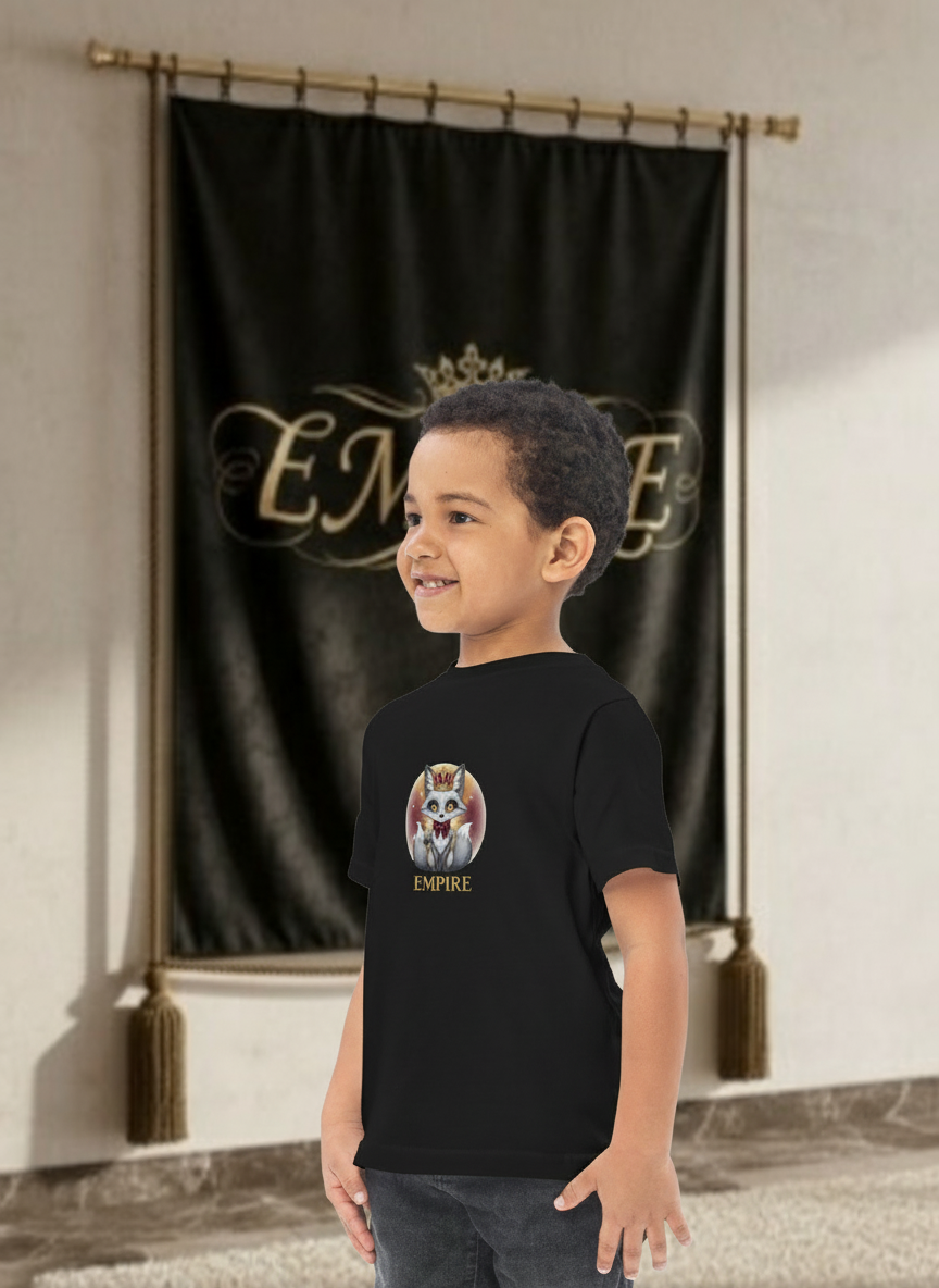 T-shirt enfant garçon chat royal noir EMPIRE - Vue de dos