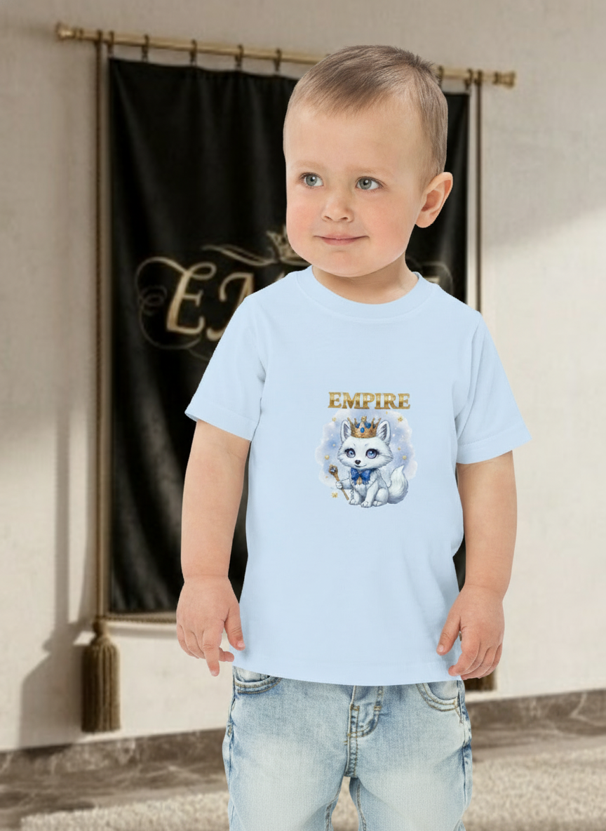 T-shirt enfant garçon chaton bleu EMPIRE - Vue de face