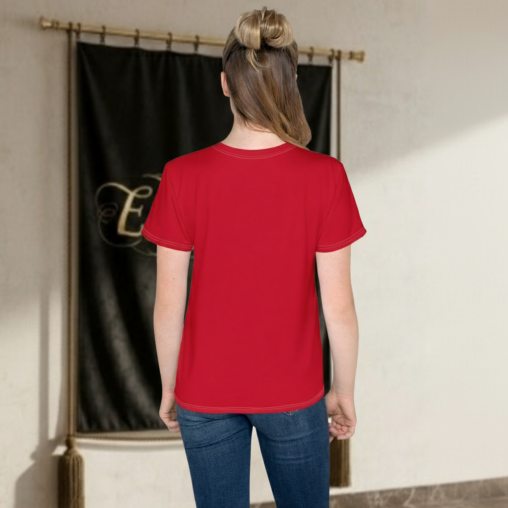 T-shirt fille rouge EMPIRE - Vue de dos