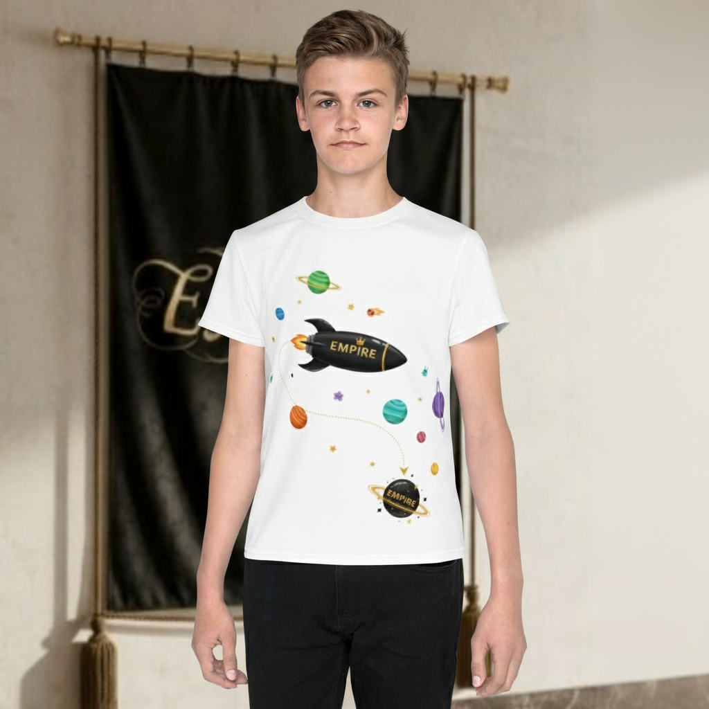 T-shirt garçon blanc EMPIRE - Vue de face
