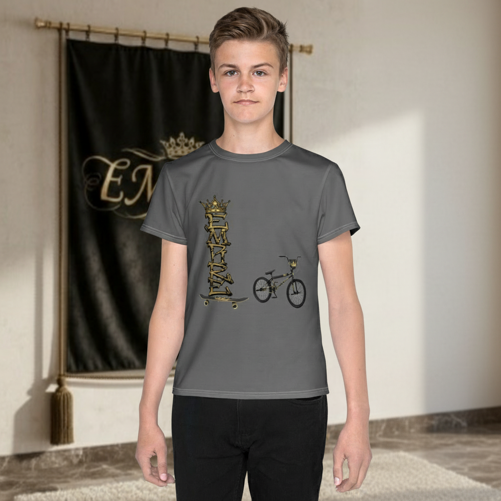 T-shirt garçon gris EMPIRE - Vue de face