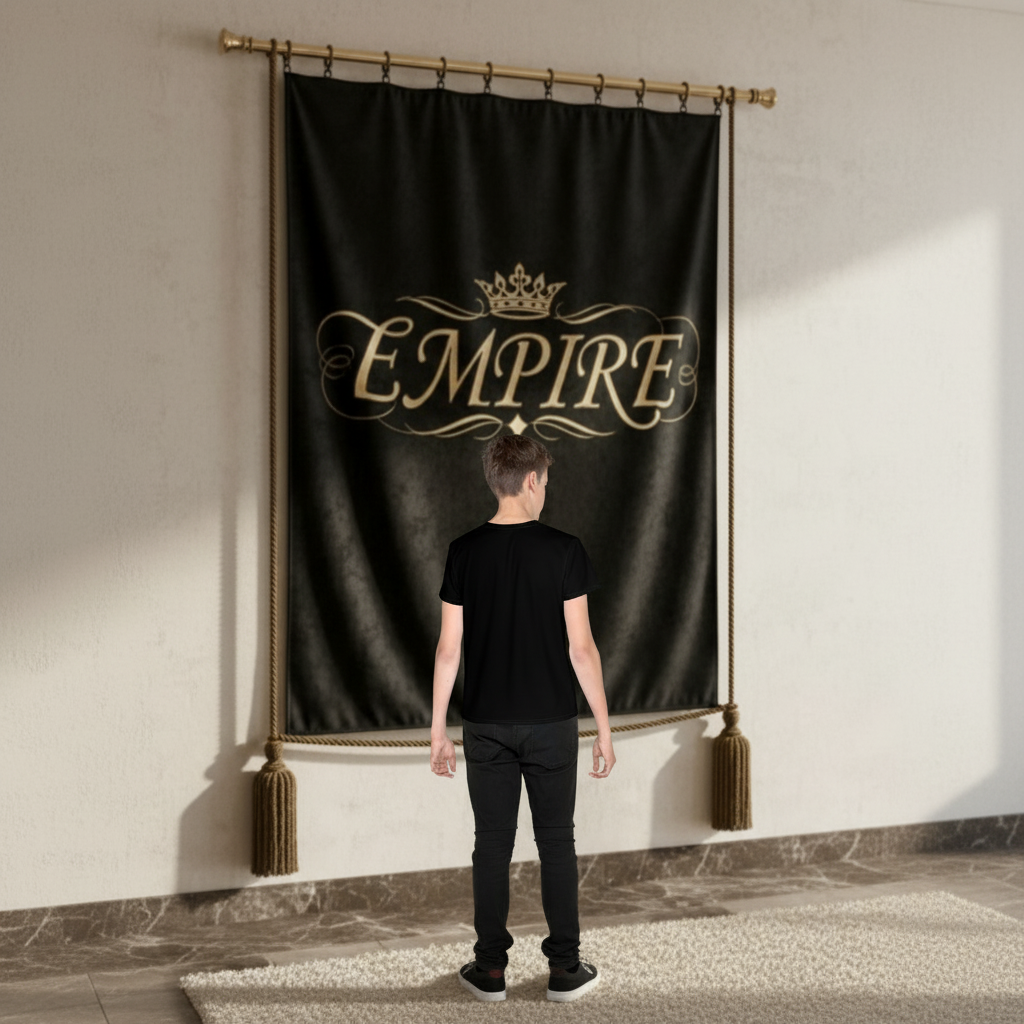 T-shirt garçon noir EMPIRE - Vue de dos