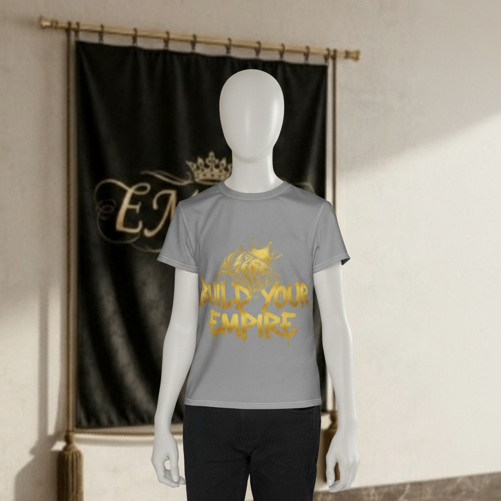 T-shirt gris Build Your EMPIRE - Vue de face