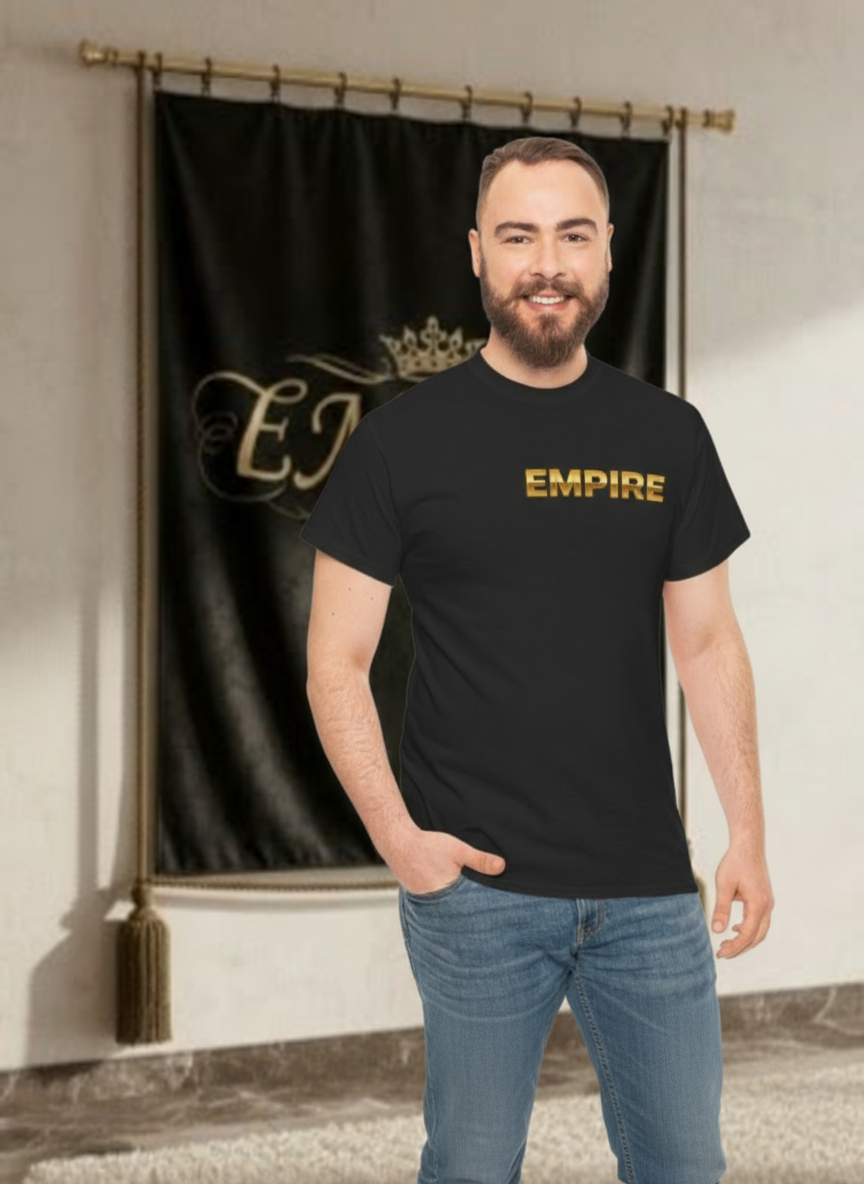 T-shirt noir EMPIRE avec mur et sol
