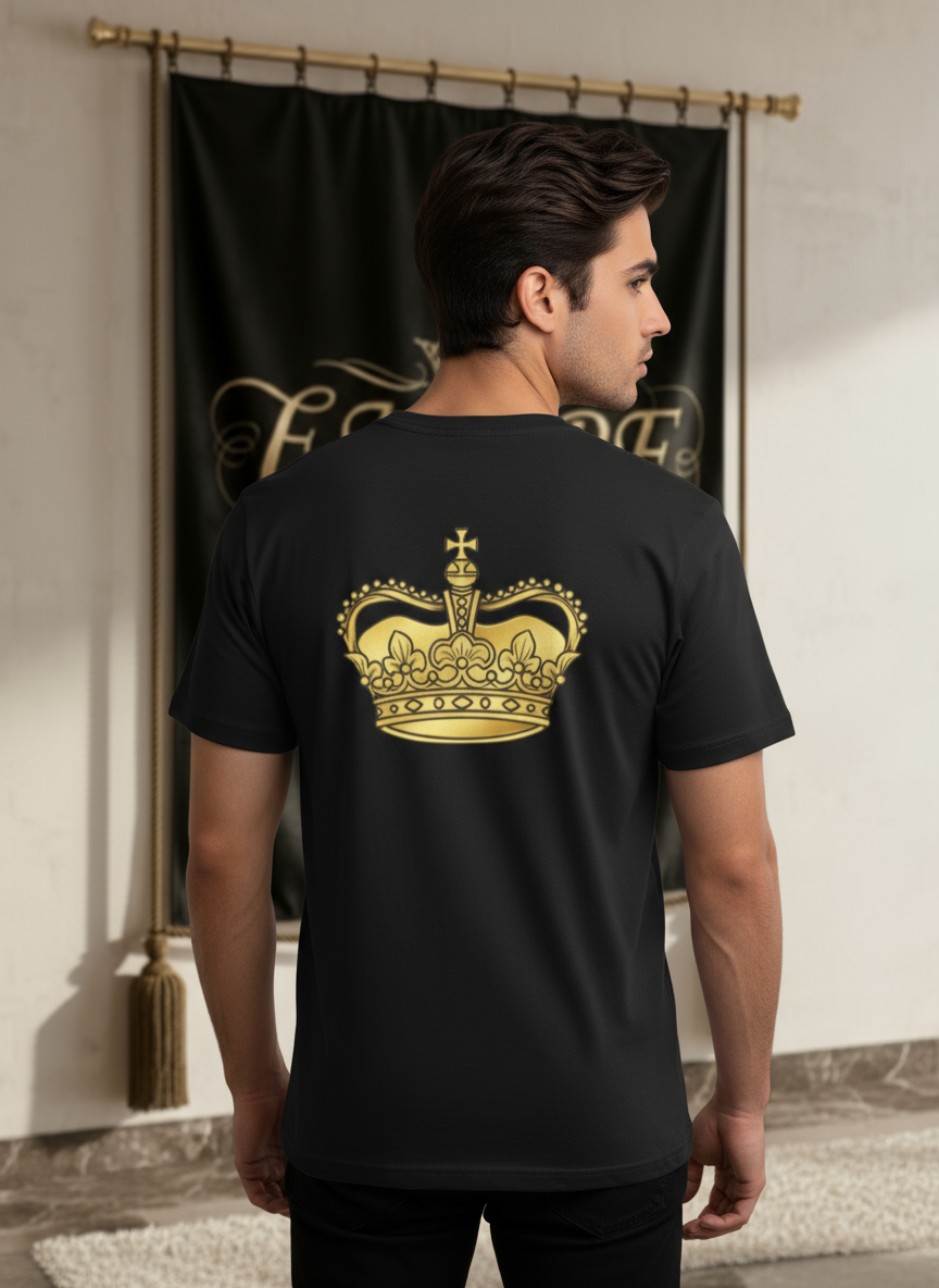 T-shirt noir EMPIRE homme vue de dos