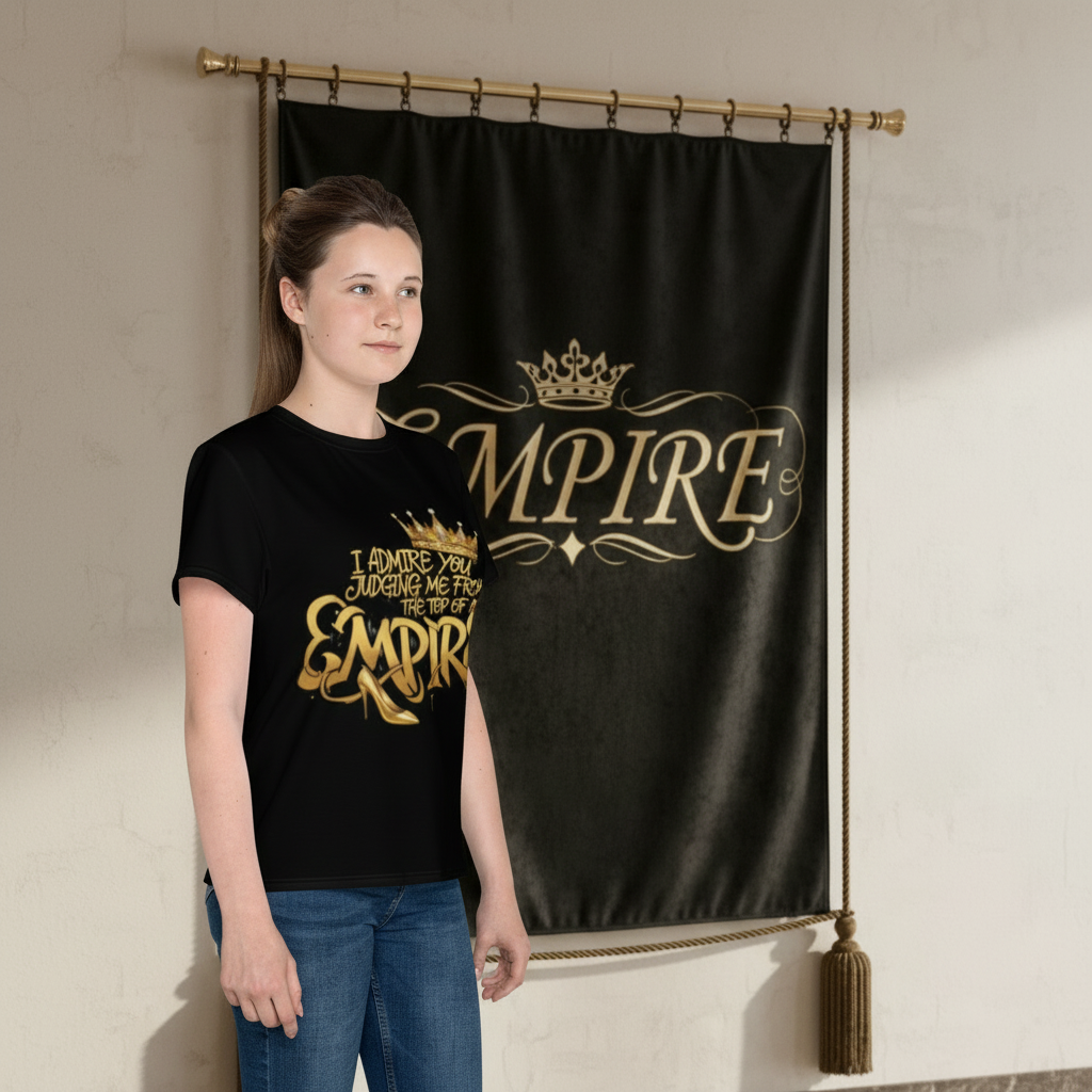 T-shirt noir I Admire You - Vue de profil gauche