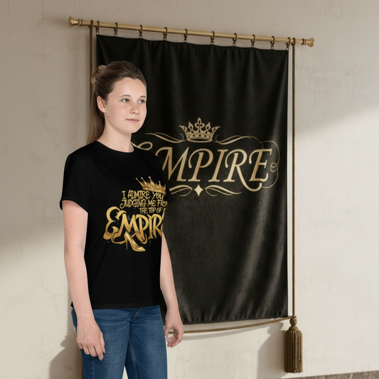 T-shirt noir I Admire You - Vue de profil gauche