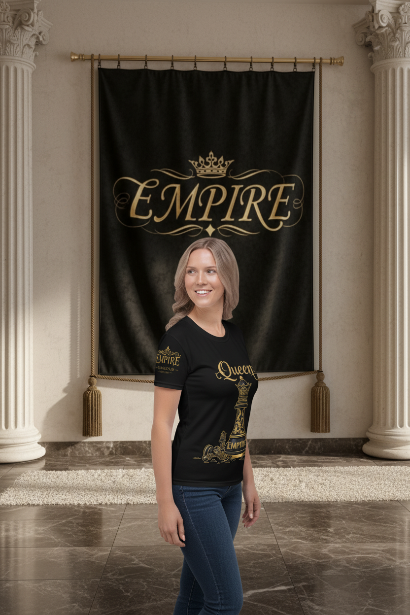 T-shirt Queen Empire Chess Femme - Manche gauche