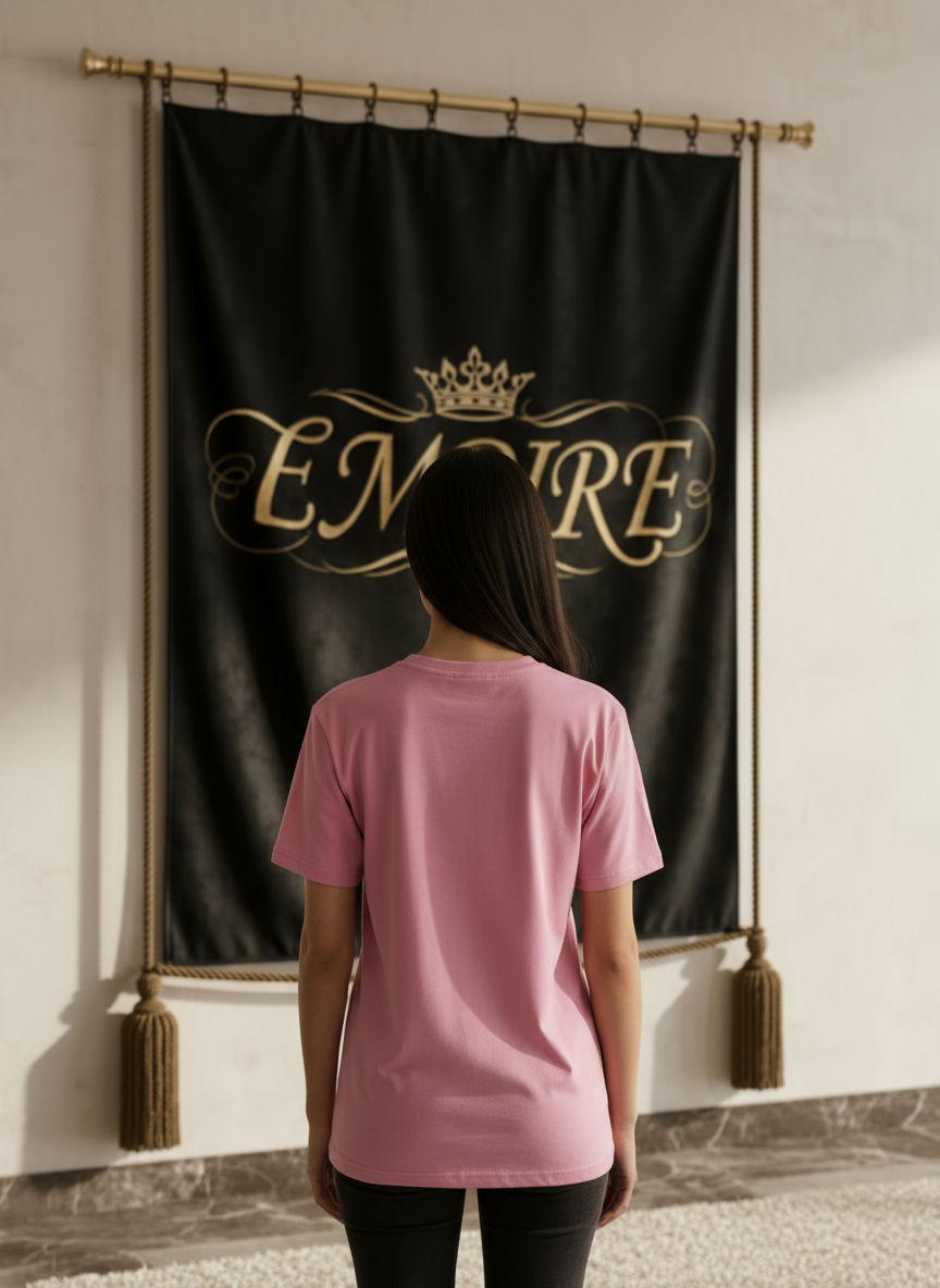 T-shirt rose EMPIRE femme vue dos