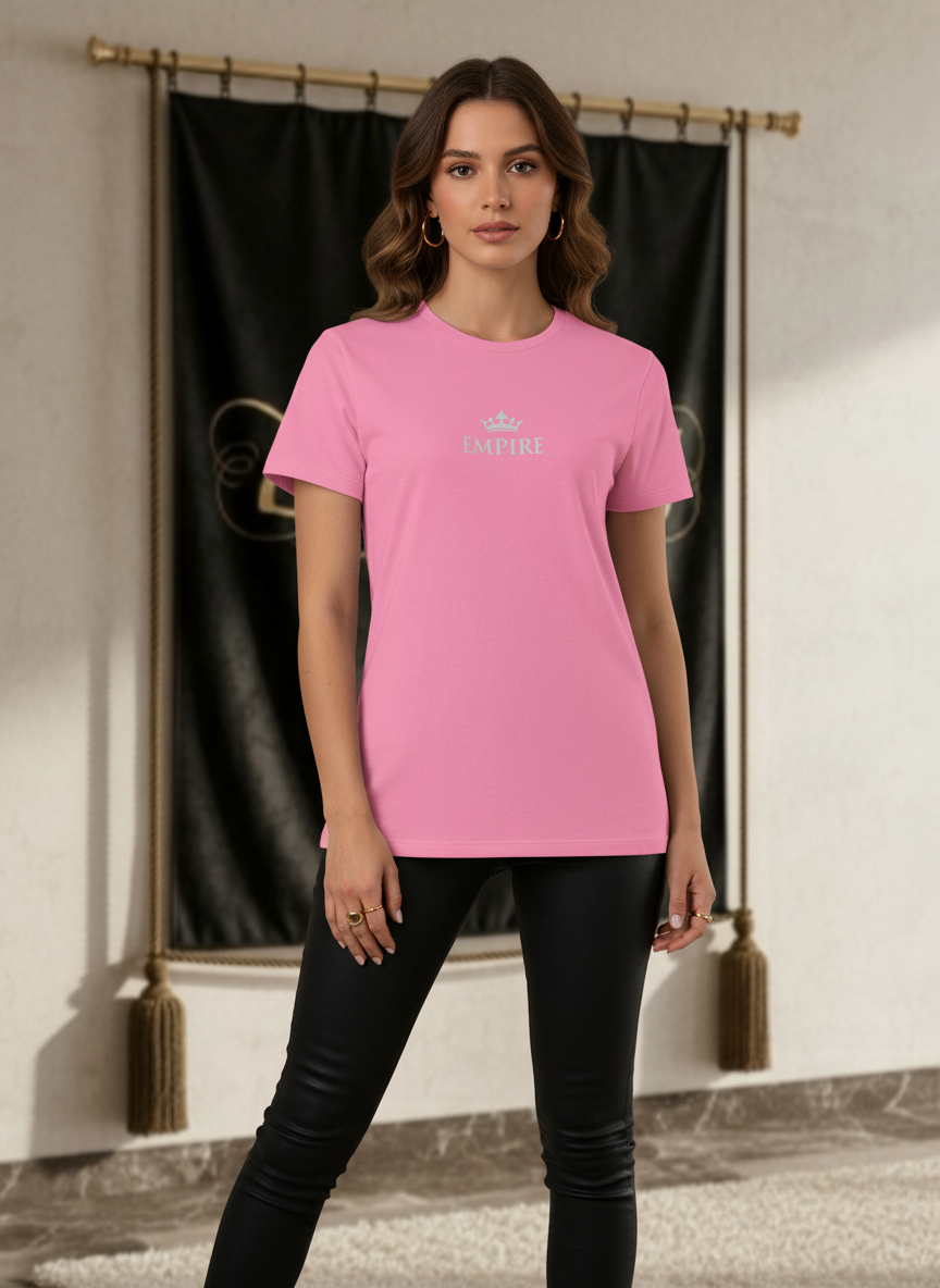 T-shirt rose EMPIRE femme vue face