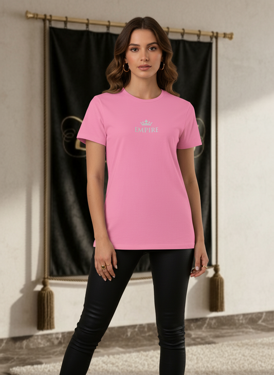 T-shirt rose EMPIRE femme vue face