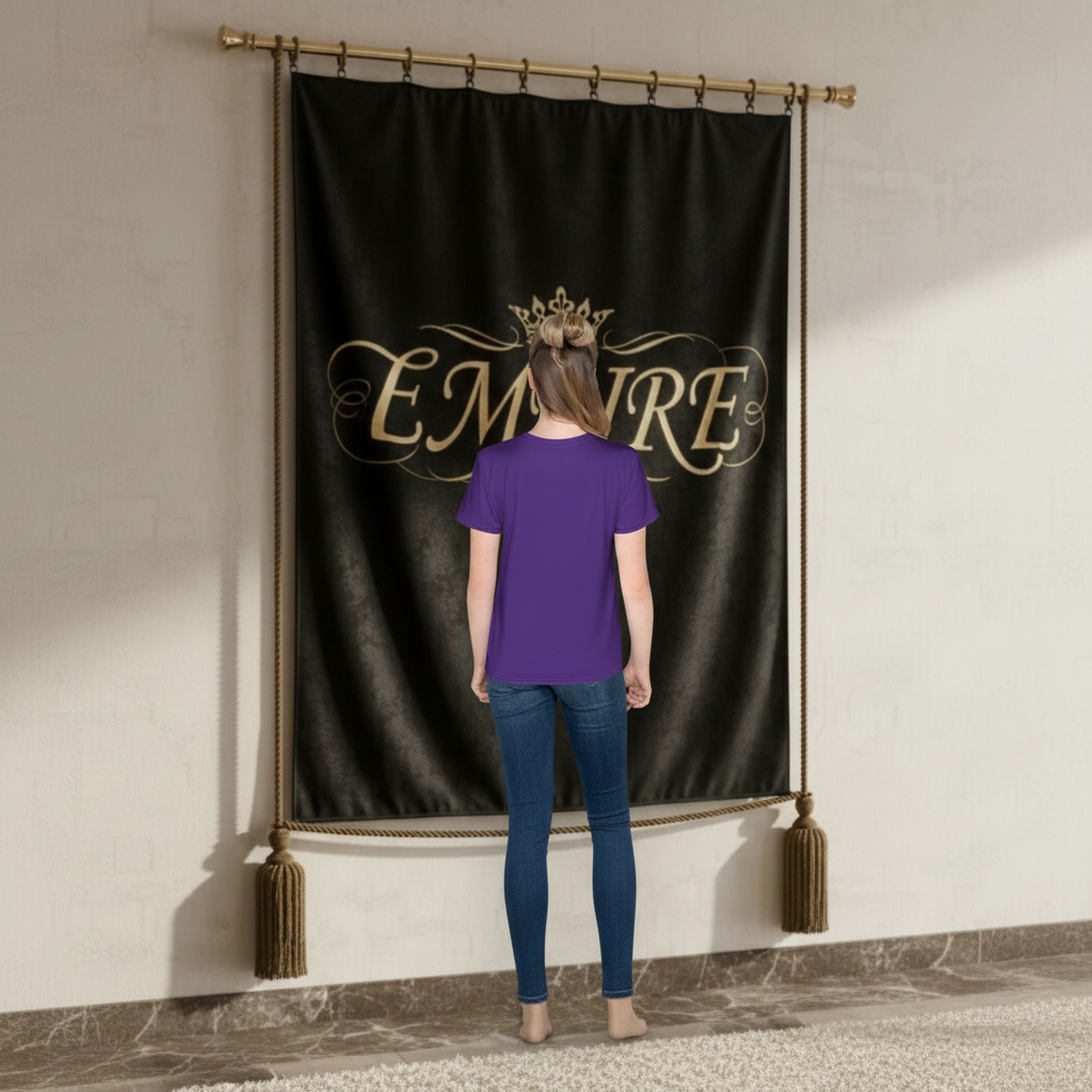 T-shirt violet EMPIRE lèvres - Vue de dos