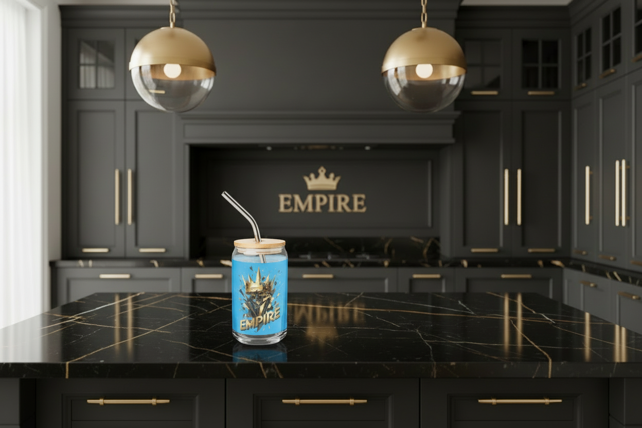 Verre Empire bleu - Mockup 1